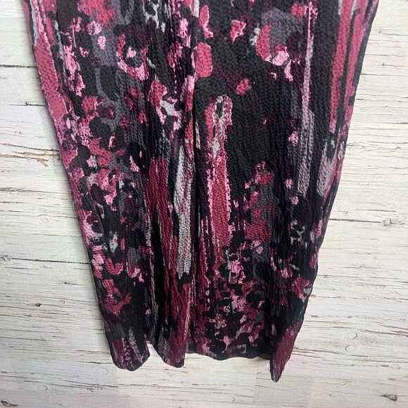 Ann Taylor Black and Purple Sleeveless Midi Dress size xs - Picture 2 of 7